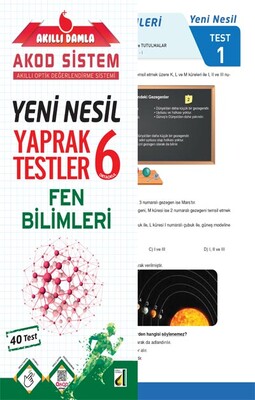 Damla Eğitim - AKILLI DAMLA FEN BİLİMLERİ YENİ NESİL YAPRAK TESTLER-6. SINIF
