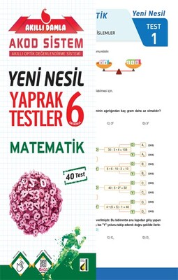 Damla Eğitim - AKILLI DAMLA MATEMATİK YENİ NESİL YAPRAK TESTLER-6. SINIF
