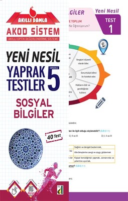 Damla Eğitim - AKILLI DAMLA SOSYAL BİLGİLER YENİ NESİL YAPRAK TESTLER-5. SINIF