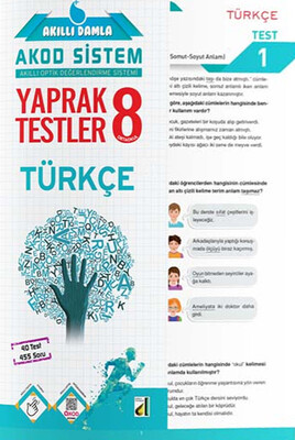 Damla Eğitim - AKILLI DAMLA TÜRKÇE YAPRAK TESTLER-8. SINIF