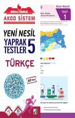 Damla Eğitim - AKILLI DAMLA TÜRKÇE YENİ NESİL YAPRAK TESTLER-5. SINIF