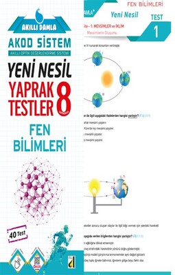 Damla Eğitim - AKILLI DAMLA FEN BİLİMLERİ YENİ NESİL YAPRAK TESTLER-8. SINIF