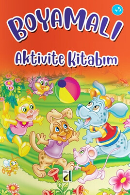Damla Yayınevi - BOYAMALI AKTİVİTE KİTABIM (KIRMIZI)