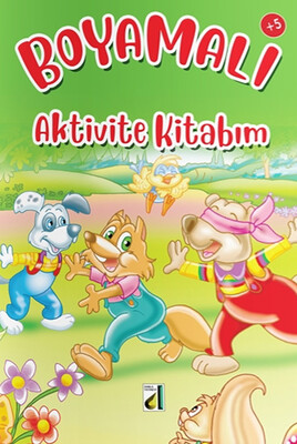 Damla Yayınevi - BOYAMALI AKTİVİTE KİTABIM (YEŞİL)