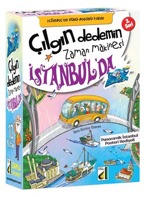 ÇILGIN DEDEMİN ZAMAN MAKİNESİ-3: İSTANBUL'DA (10 KİTAP+HDS) - Thumbnail