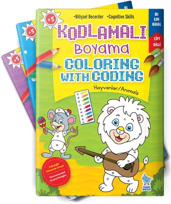 Minik Damla - KODLAMALI BOYAMA (4 KİTAP)