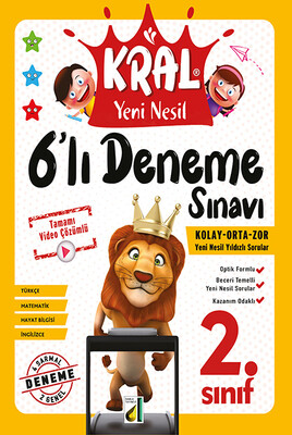 Damla Yayınevi - KRAL YENİ NESİL 6'LI DENEME SINAVI-2. SINIF